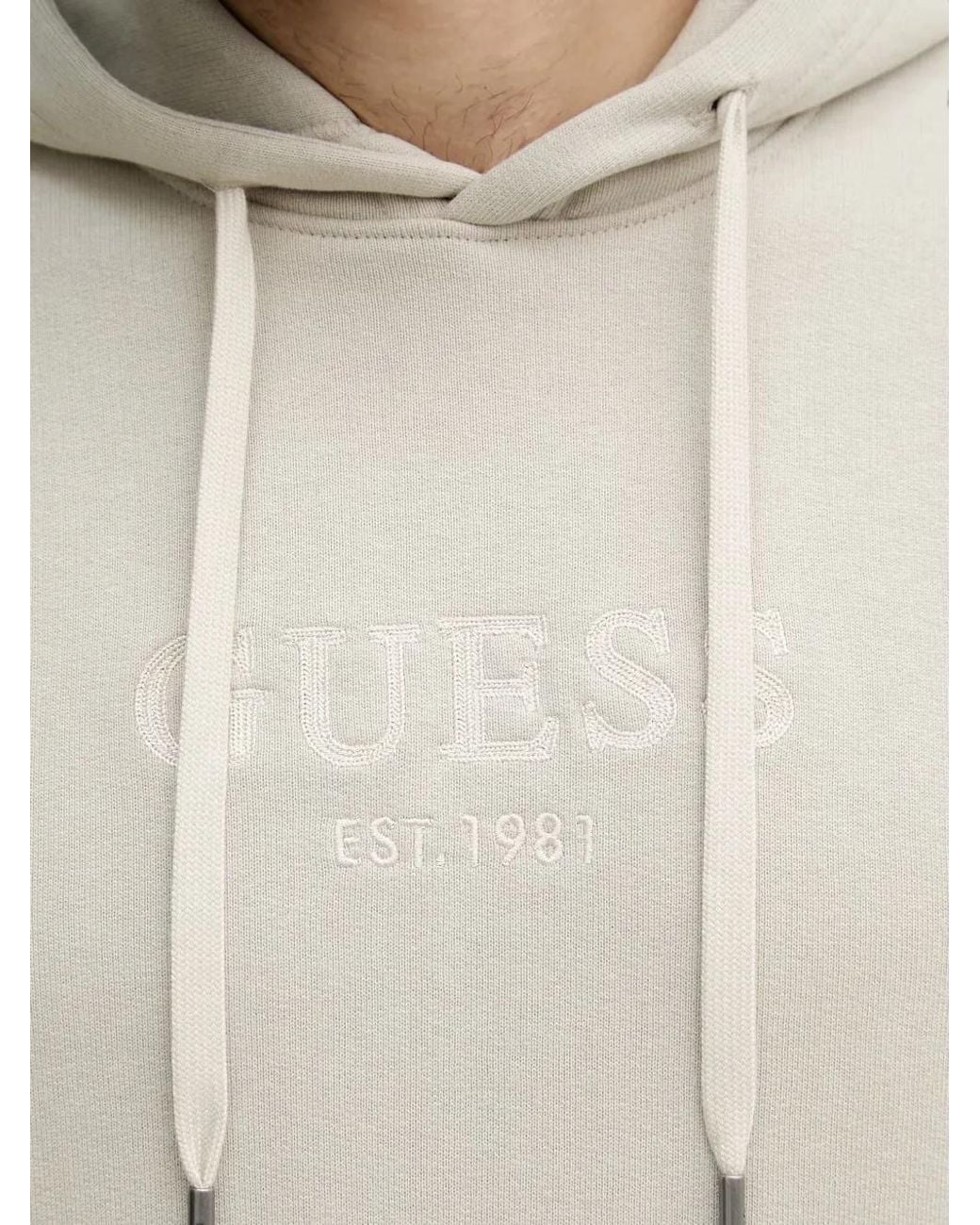 Guess White Hooded Sweatshirt for men