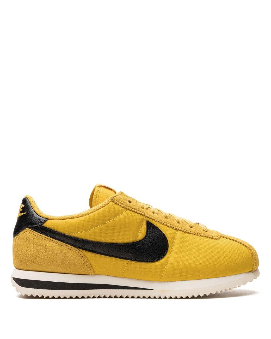 nike cortez white yellow