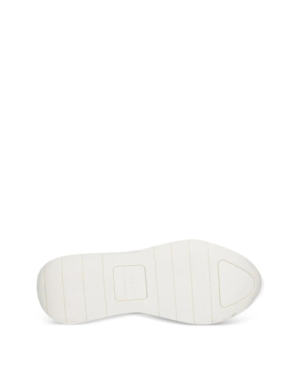 ARMANI EXCHANGE White Panelled Mesh Sneakers
