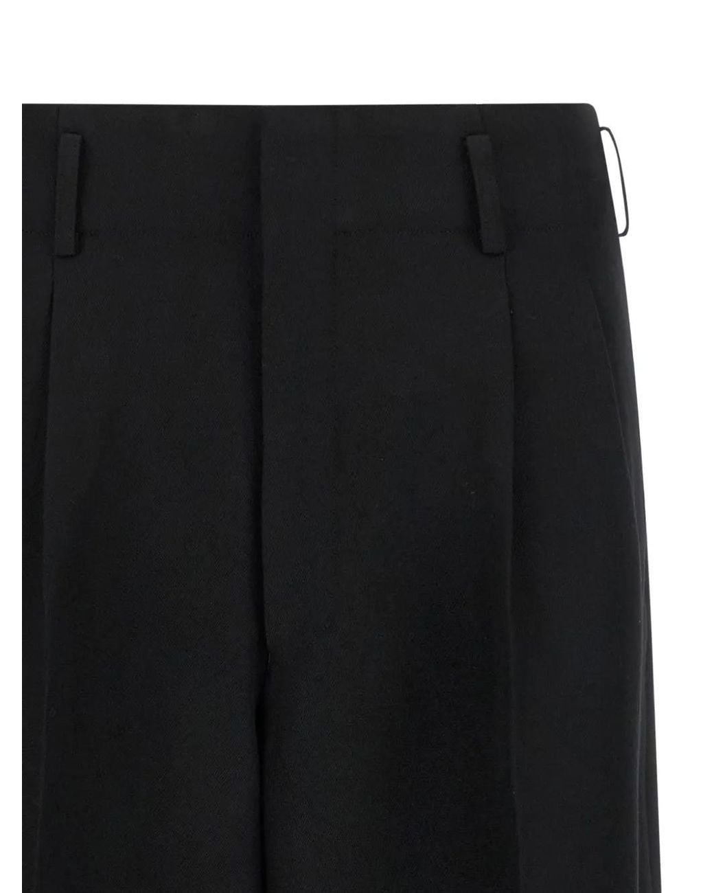Comme des Garçons Black Cropped Wide-Leg Trousers