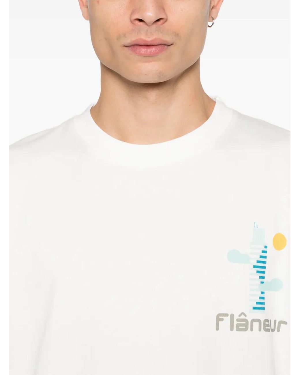 flâneur White Logo-Graphic T-Shirt for men