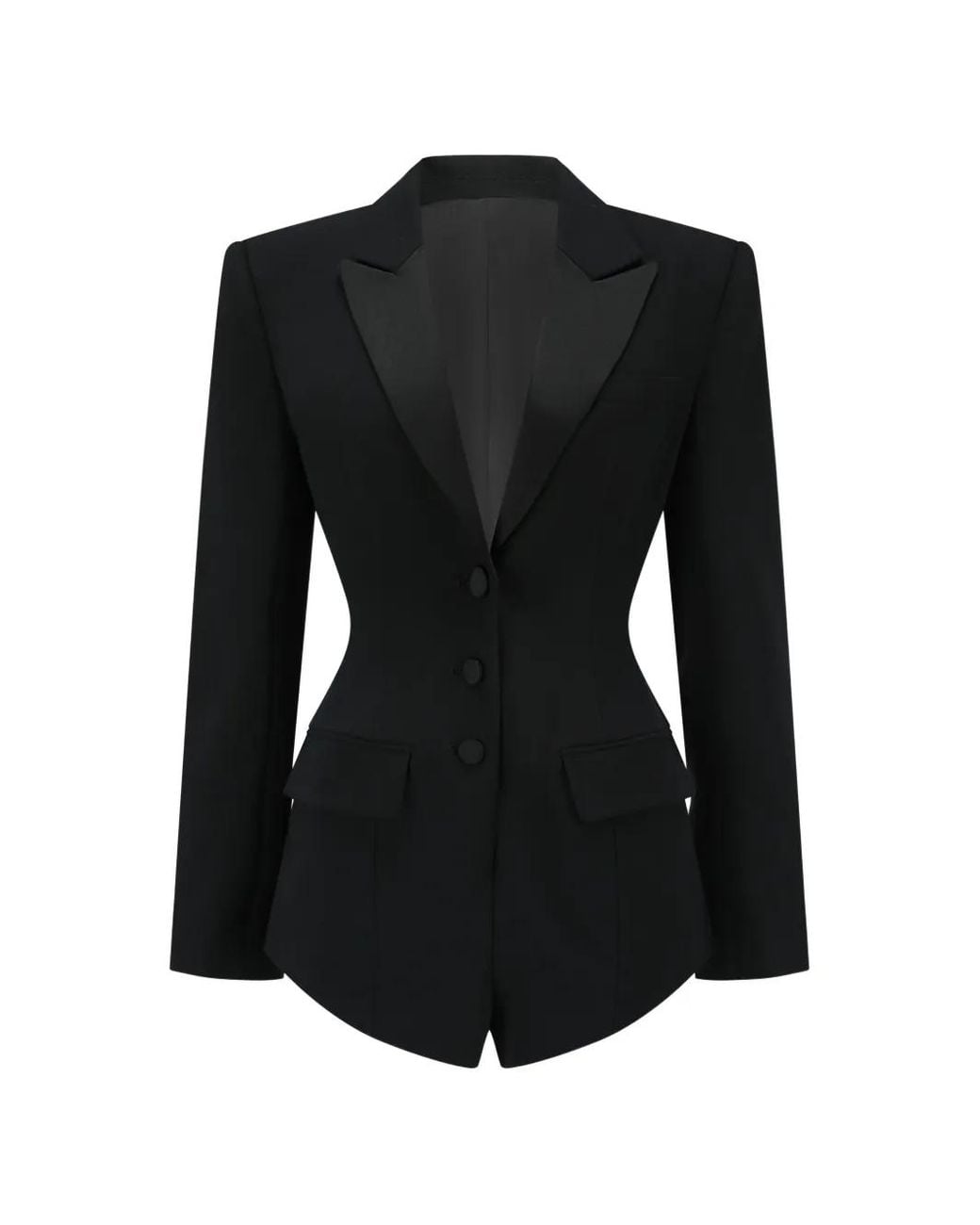 Blazer Con Botones Oude Waag de color Black