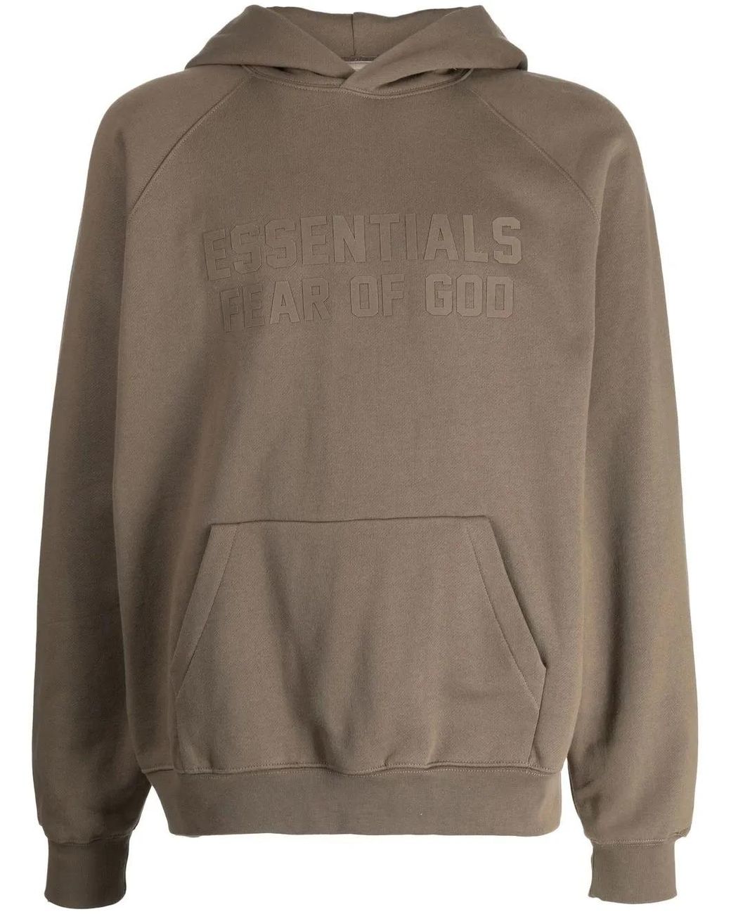 Fear Of God Brown Logo-Print Hoodie