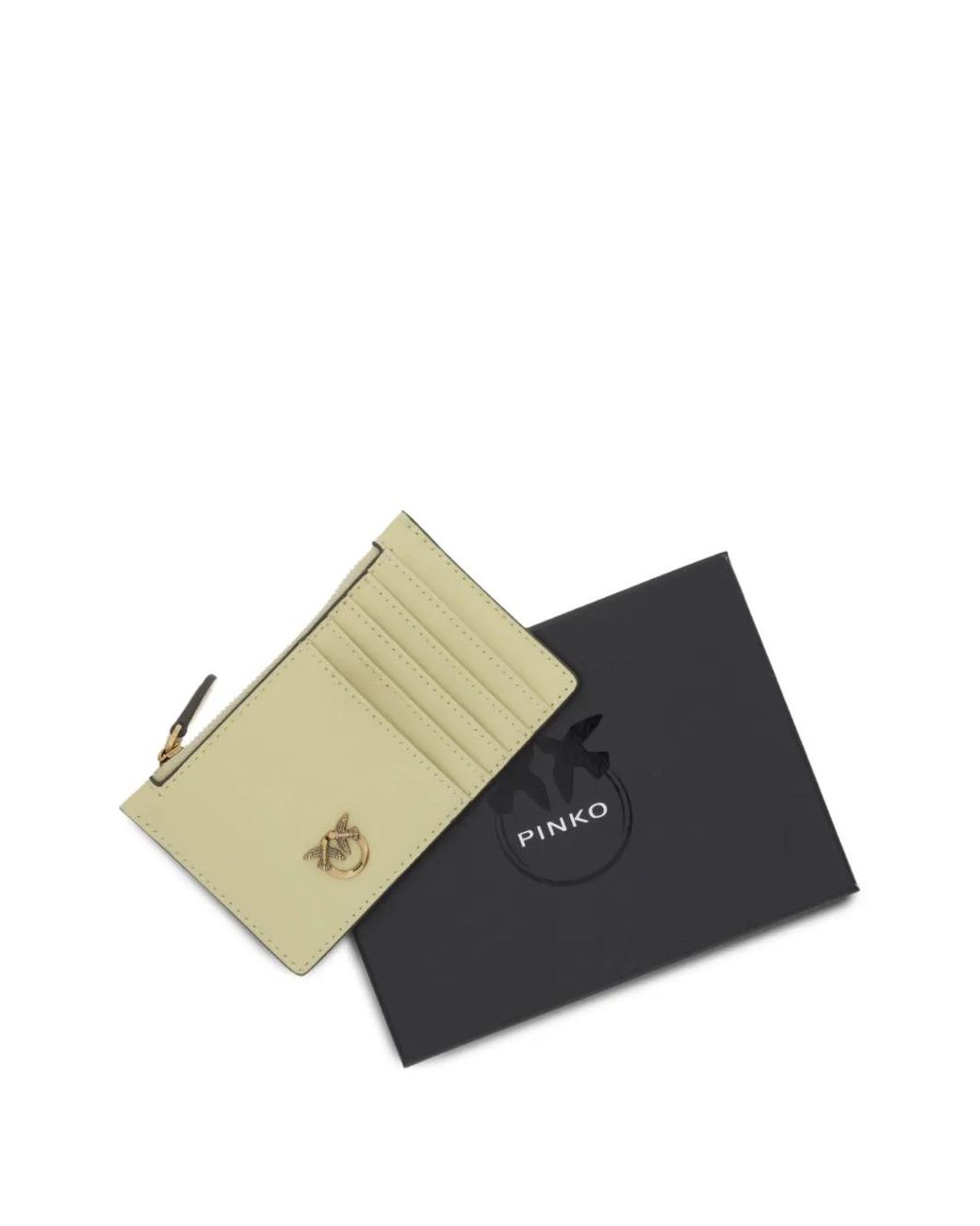 Pinko Natural Porte-Cartes Zippé À Logo