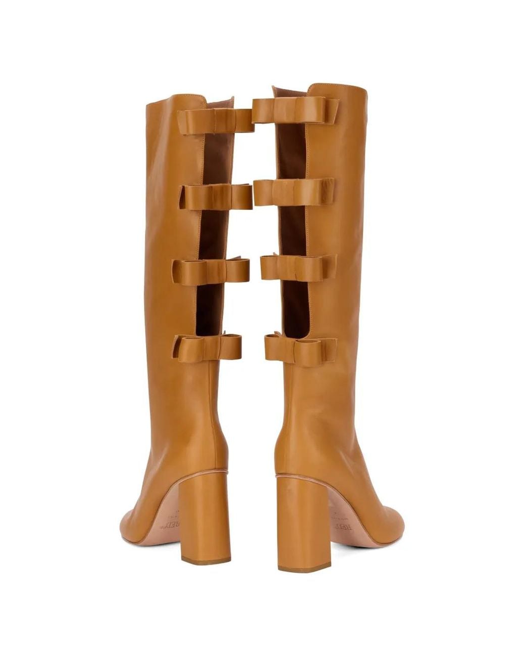 Red(v) Brown Bow-Detail Boots
