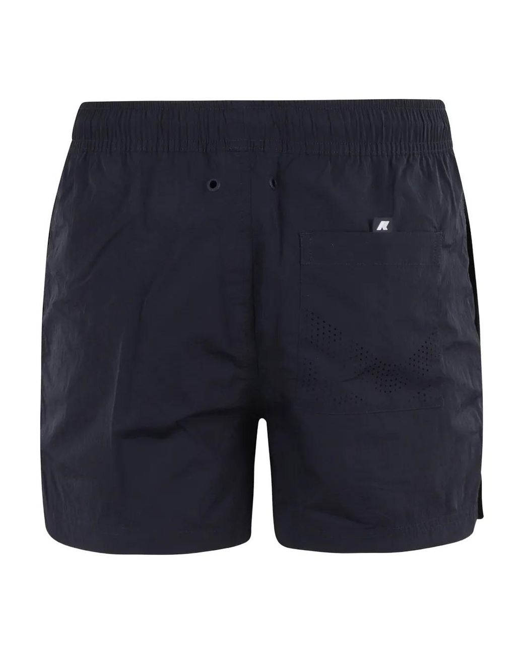 K-Way Blue Logo-Patch Swim Shorts for men
