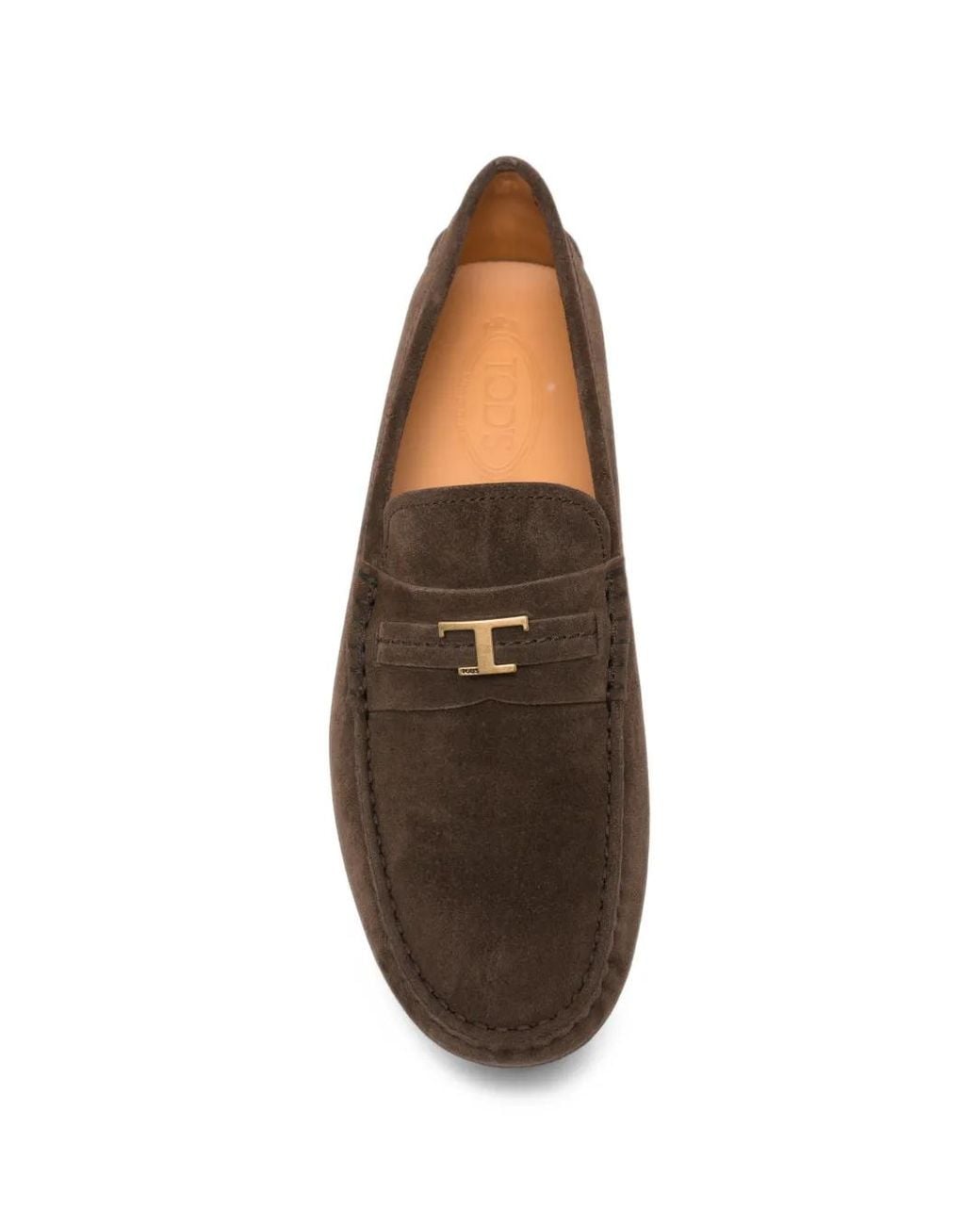 Tod's Brown Gommino T Timeless Suede Loafers for men
