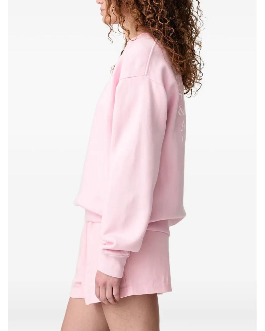 Sporty & Rich Pink Logo-Print Sweatshirt