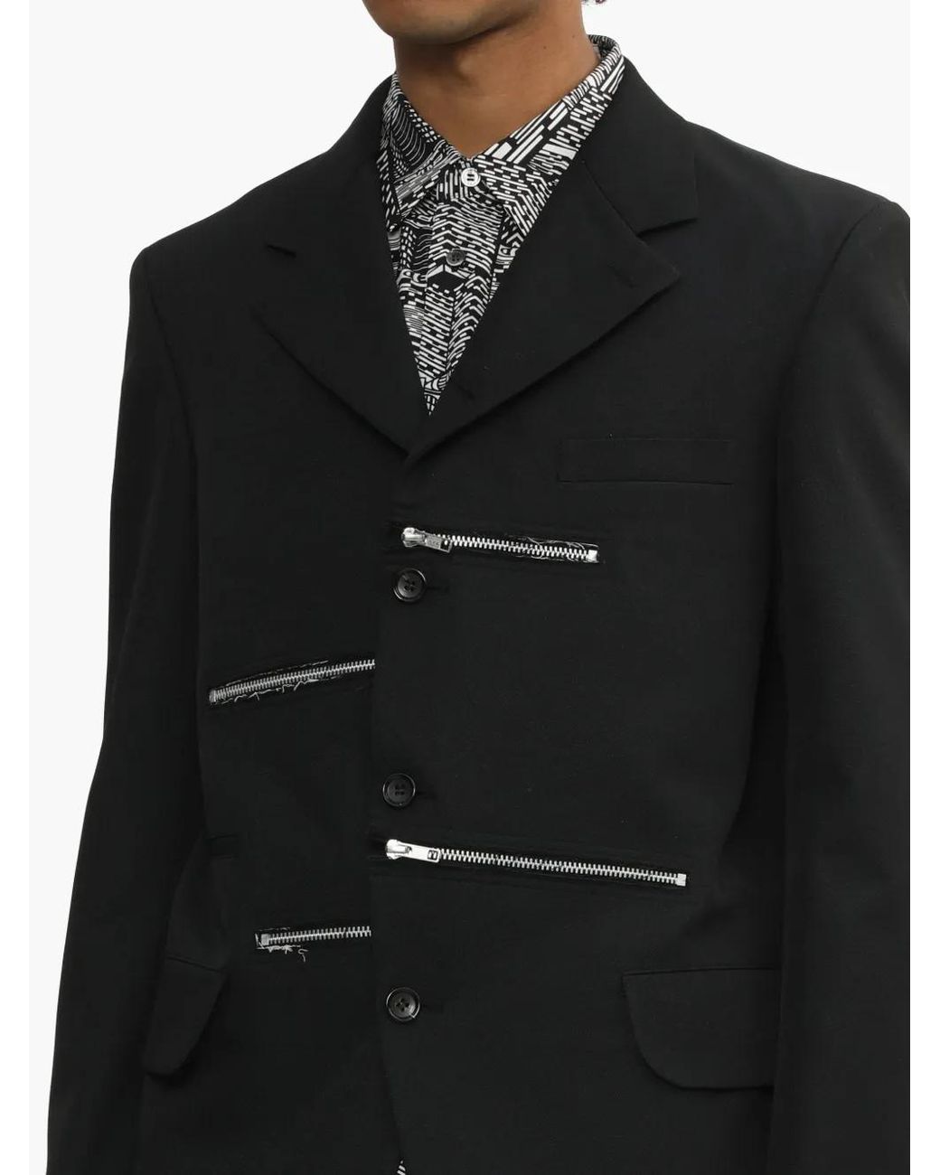 Comme des Garçons Black Zip-Detailing Blazer for men