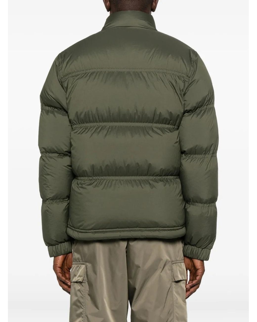 Moncler Green Quilted Panelled Jacket for men