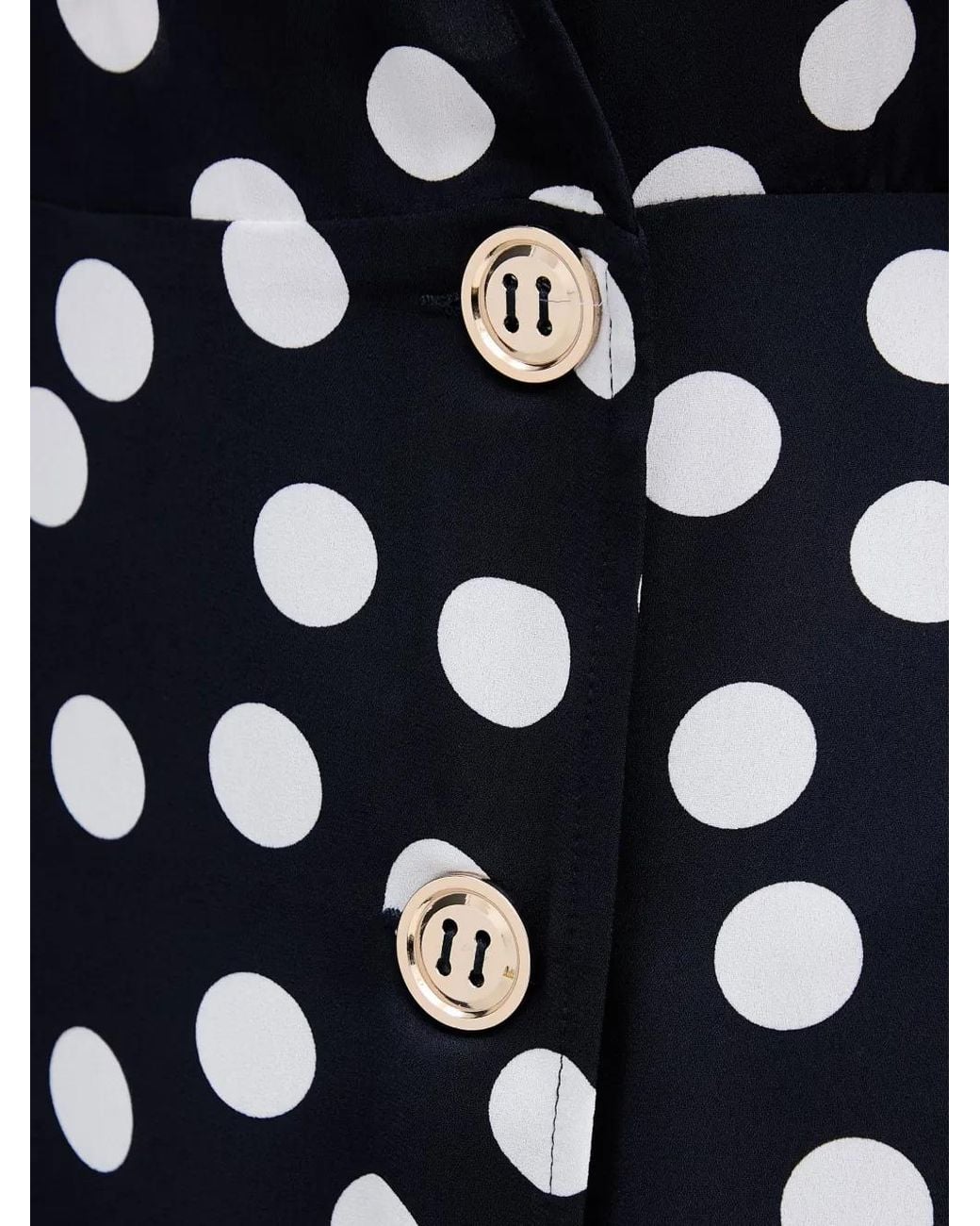 Joseph Ribkoff Black Polka-Dot Button-Front Midi Dress