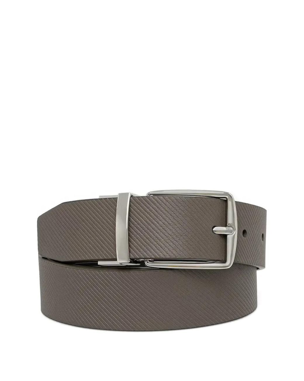 Marc O' Polo Gray Reversible Textured-Leather Belt for men