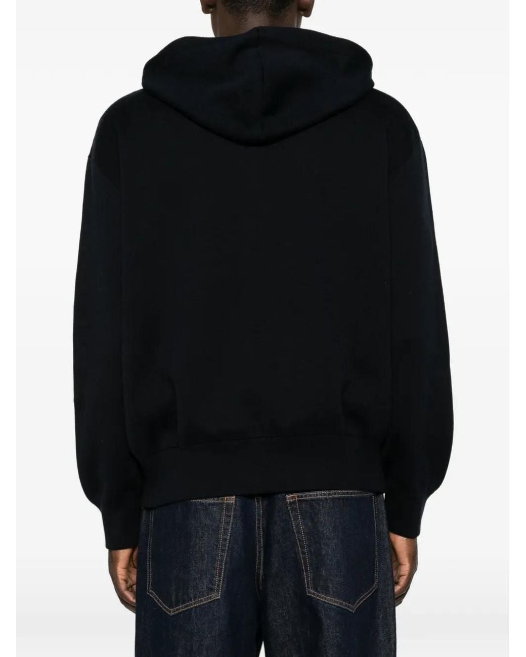 Fendi Black Hoodie À Fermeture Zippée for men