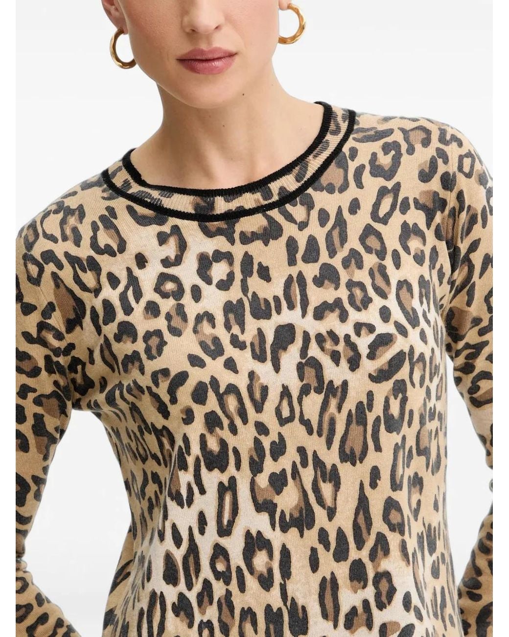 Morgan Natural Mcall Animal-Print Round-Neck Mini Dress