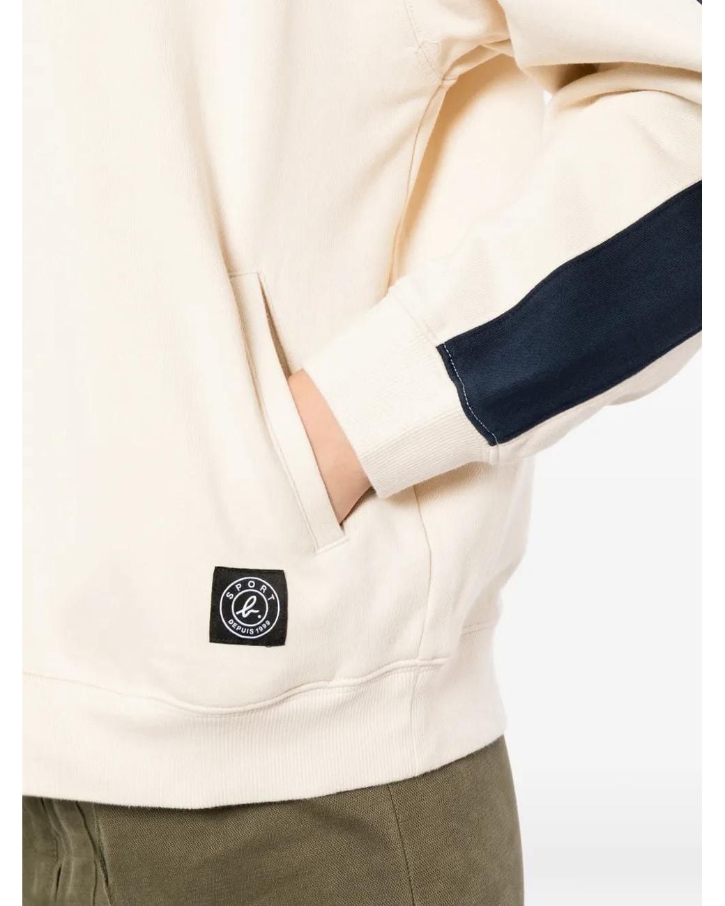 SPORT b. by agnès b. Natural Half-Zip Sweatshirt
