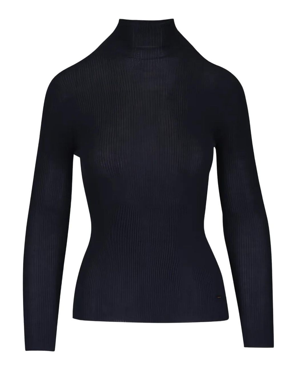 Akris Blue Ribbed Top