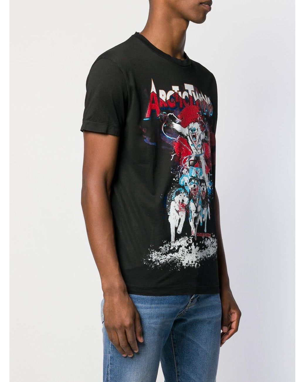 DSquared² Arctic Twins T-shirt in Black 
