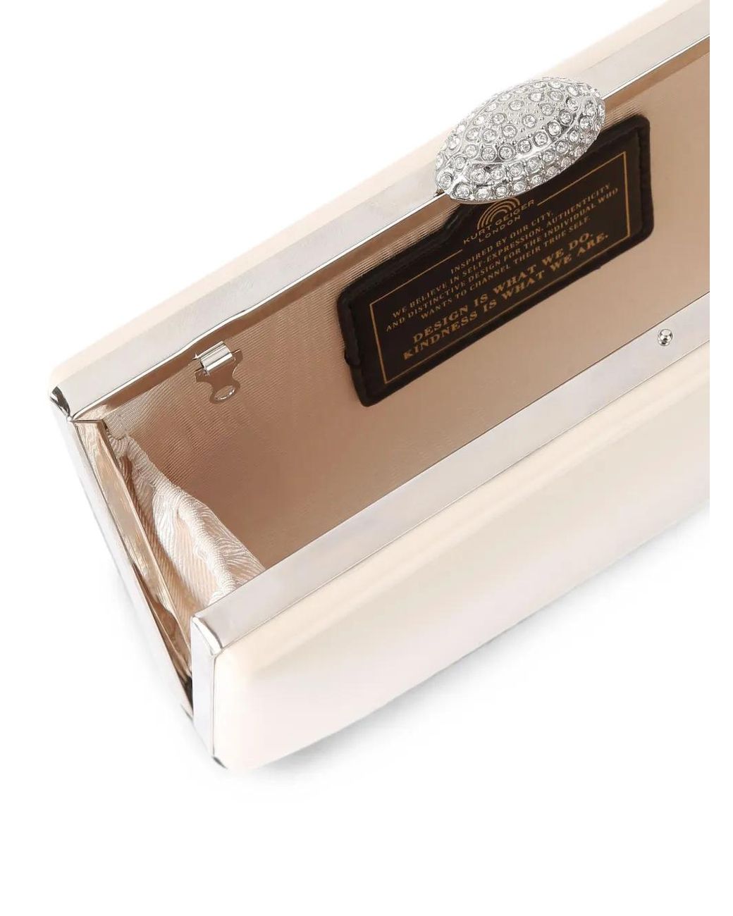 Kurt Geiger Natural Crystal Box Clutch