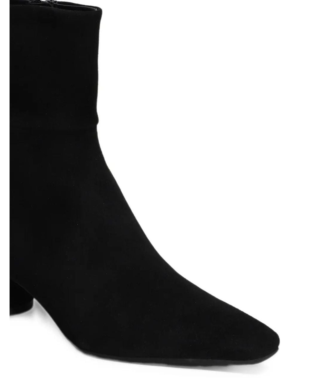 Evaluna Black Bottines En Daim À Bout Pointu