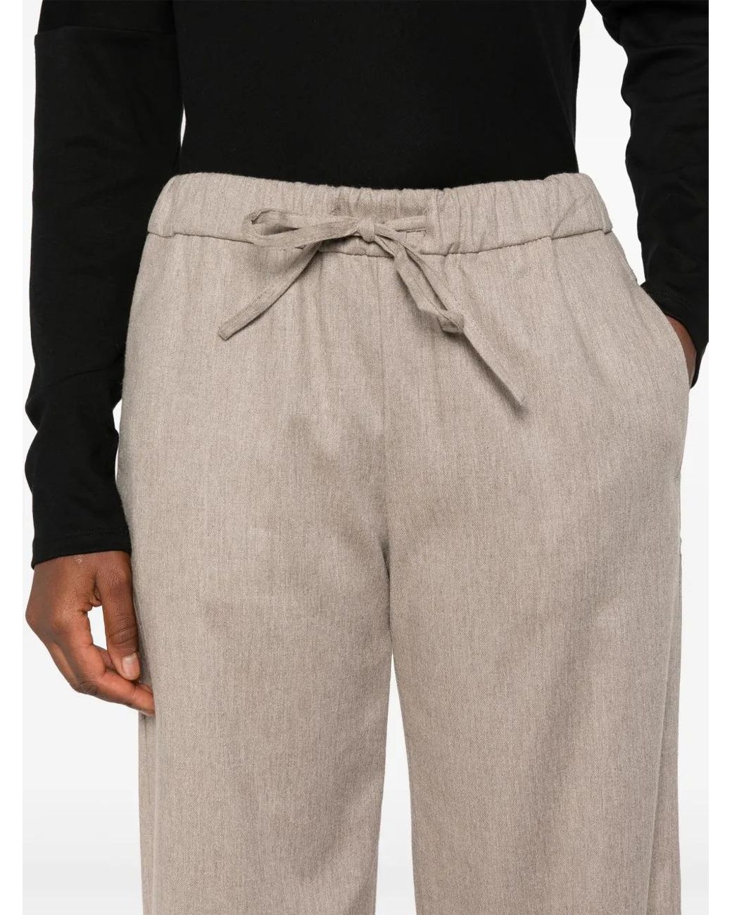 Fay Natural Straight-Leg Trousers