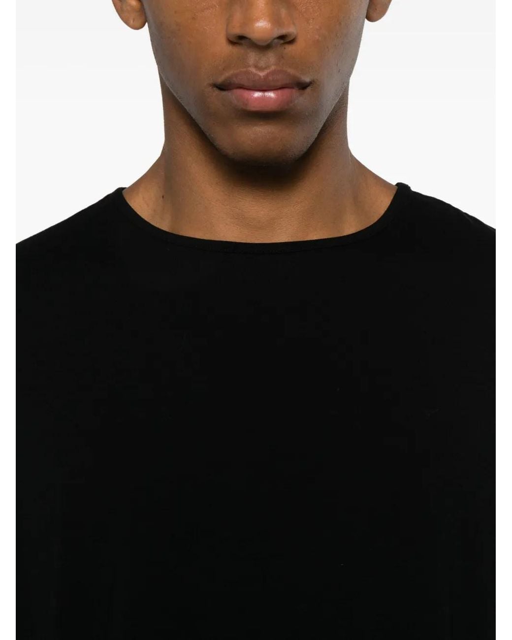 Nomen Nescio Black T-Shirt À Fentes Latérales