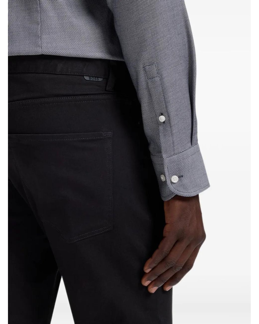 HUGO Blue Delaware Slim-Fit Trousers for men