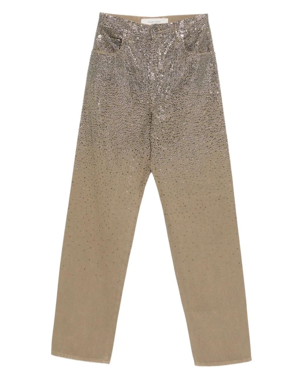 Golden Goose Deluxe Brand Gray Swarovski-crystal-embellished Jeans