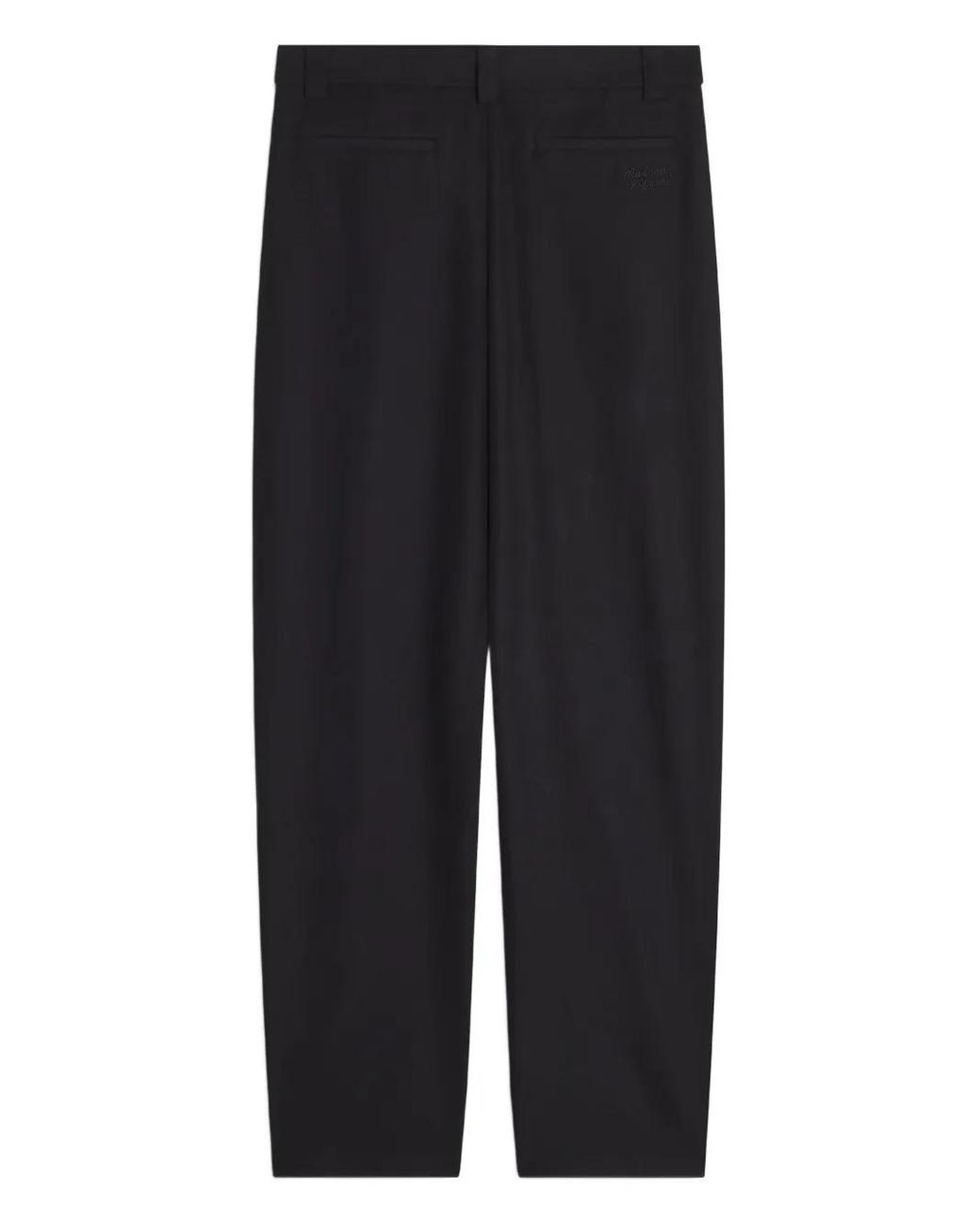 Maison Kitsuné Wollen Plooibroek in het Black voor heren