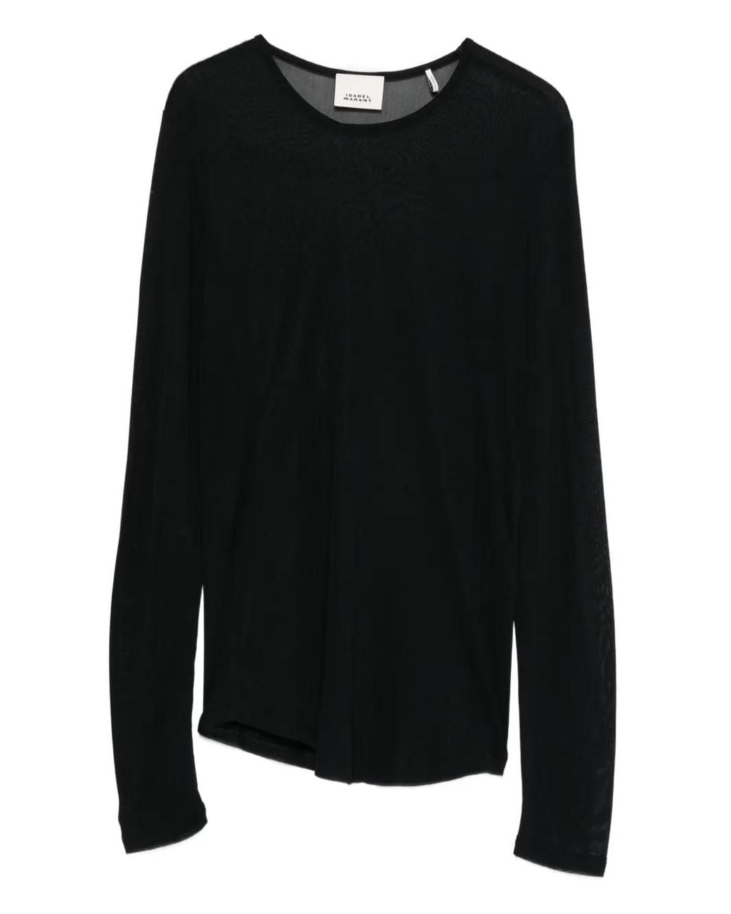 Isabel Marant Black Viscose And Silk Blend Top
