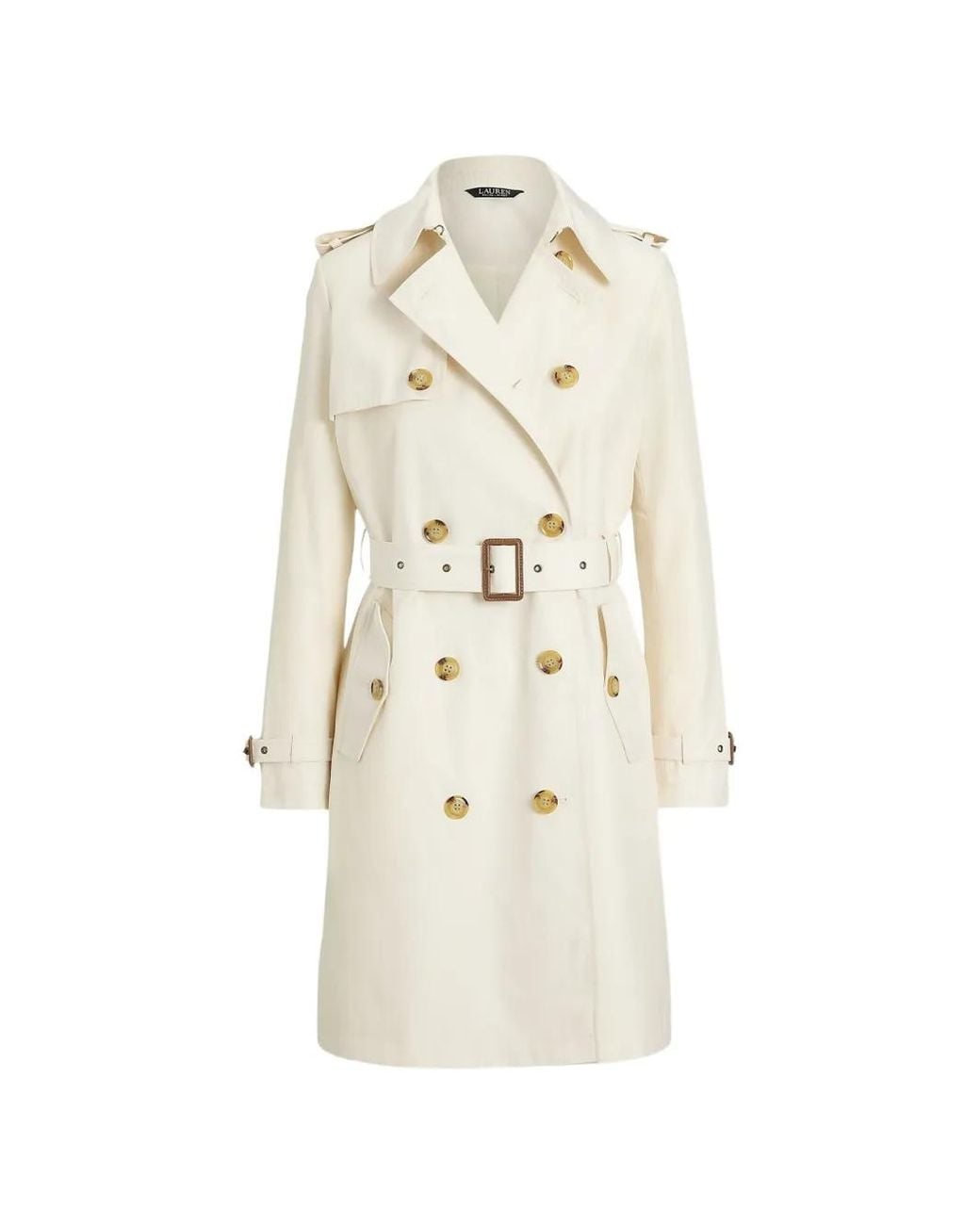 Ralph Lauren White Belted Trench-Coat