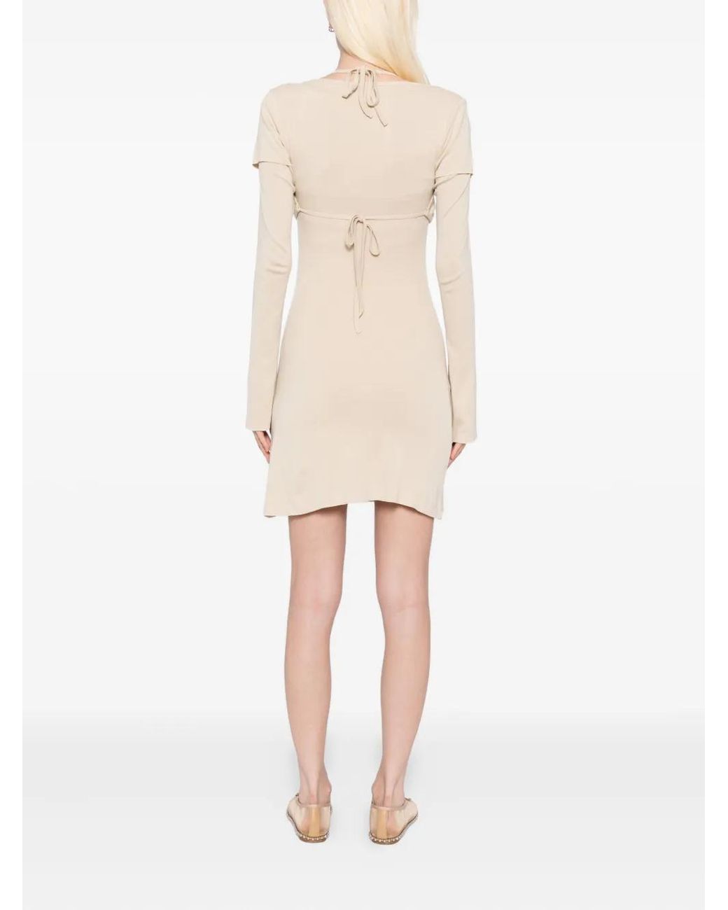 Abra Natural Overlayered Dress