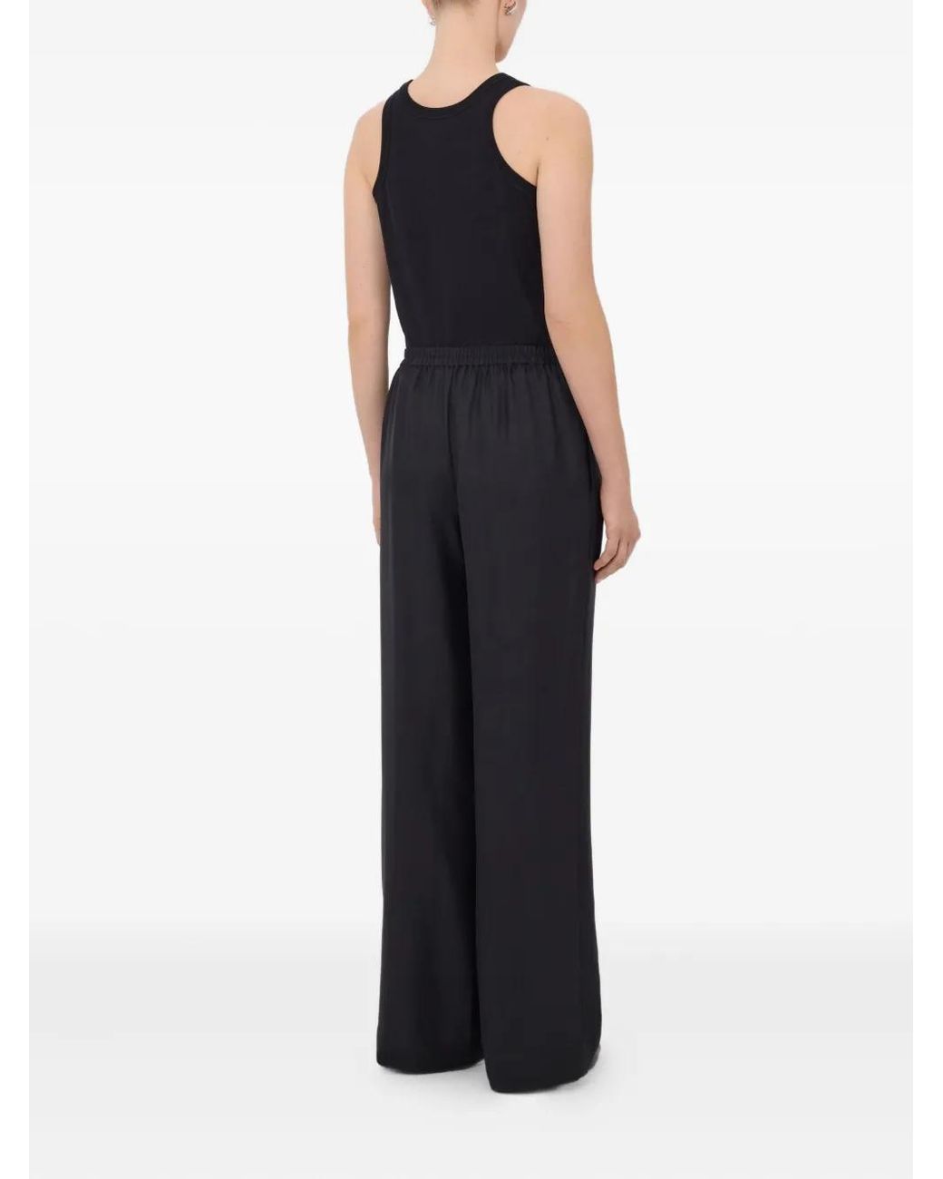 Loulou de Saison Black Lars Lace-Stitch Trousers