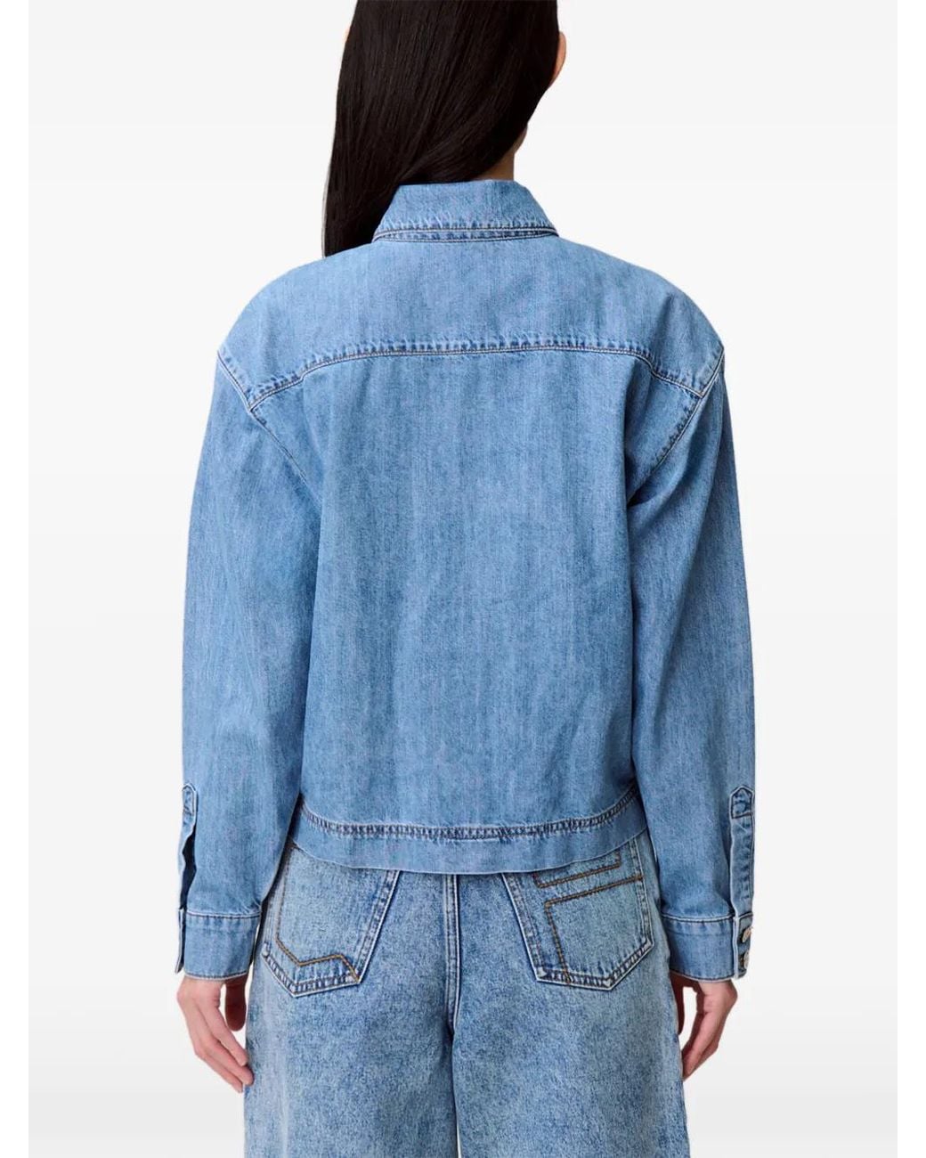 Claudie Pierlot Blue Oversized Denim Shirt