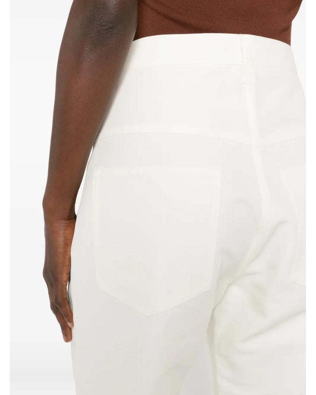 Sofie D'Hoore White Pantalon Phill À Coupe Droite