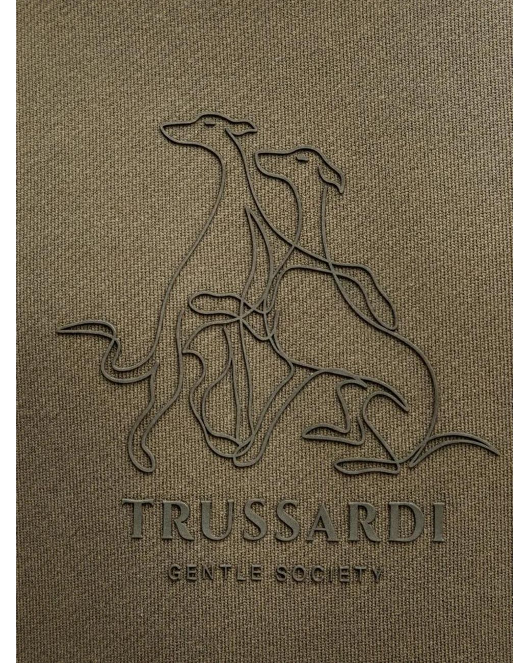 Trussardi Green Graphic Hooded Sweatshirt for men
