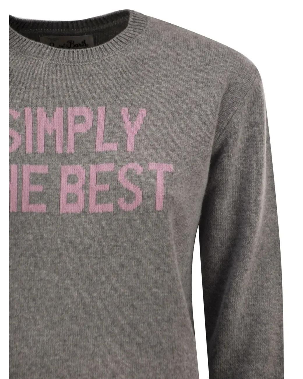Mc2 Saint Barth Gray New Queen Crewneck Sweater