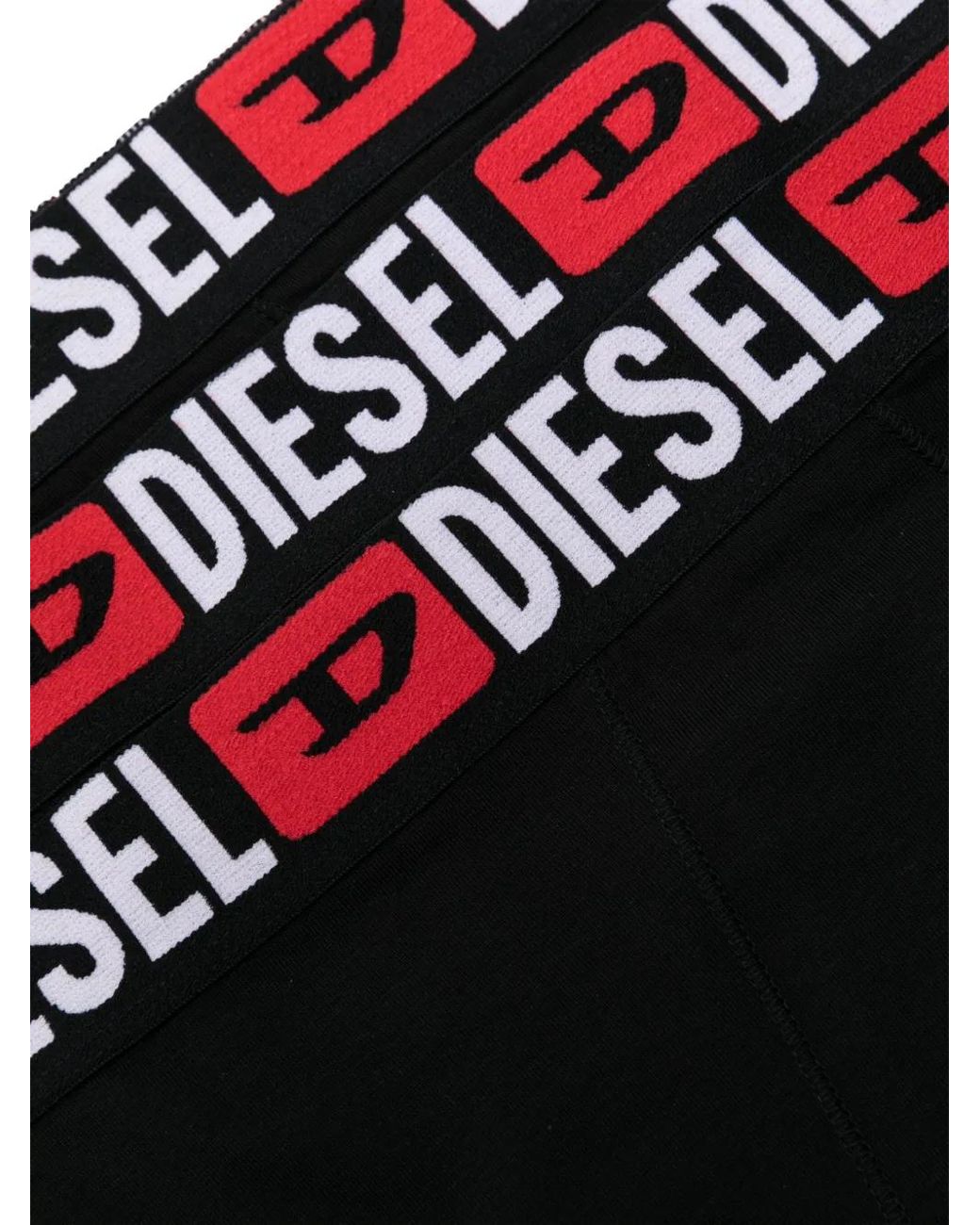 DIESEL Black Logo-Waistband Briefs (Pack Of Three)