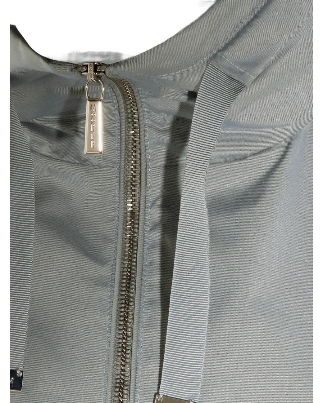 Moorer Gray Sinia Hooded Drawstring Jacket