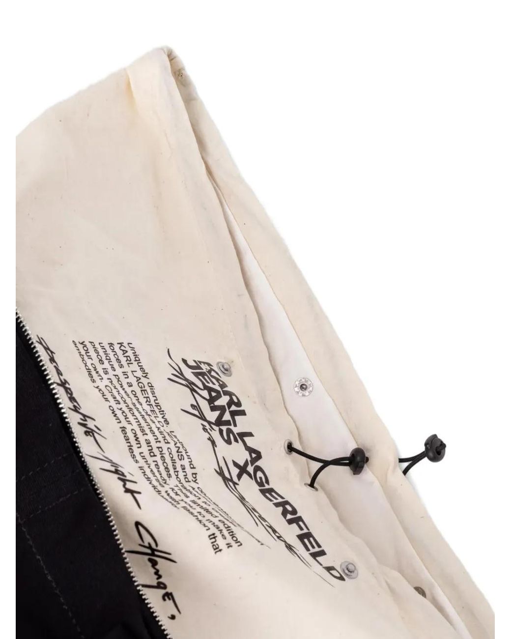 Karl Lagerfeld Black Logo-Patch Pocket Tote Bag