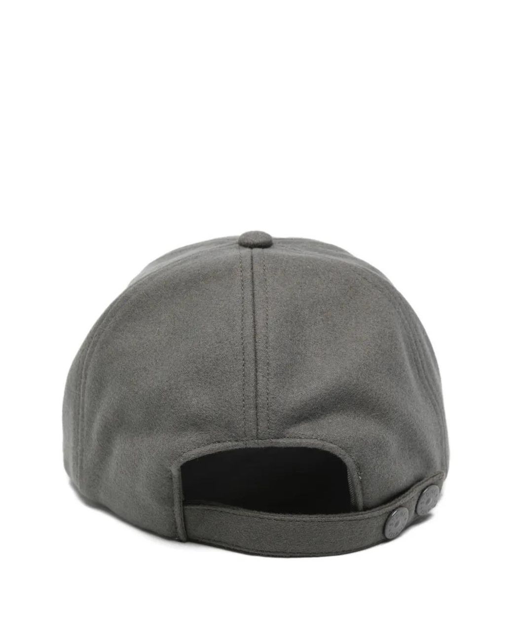 Stone Island Gray Logo-Plaque Cap Hat for men