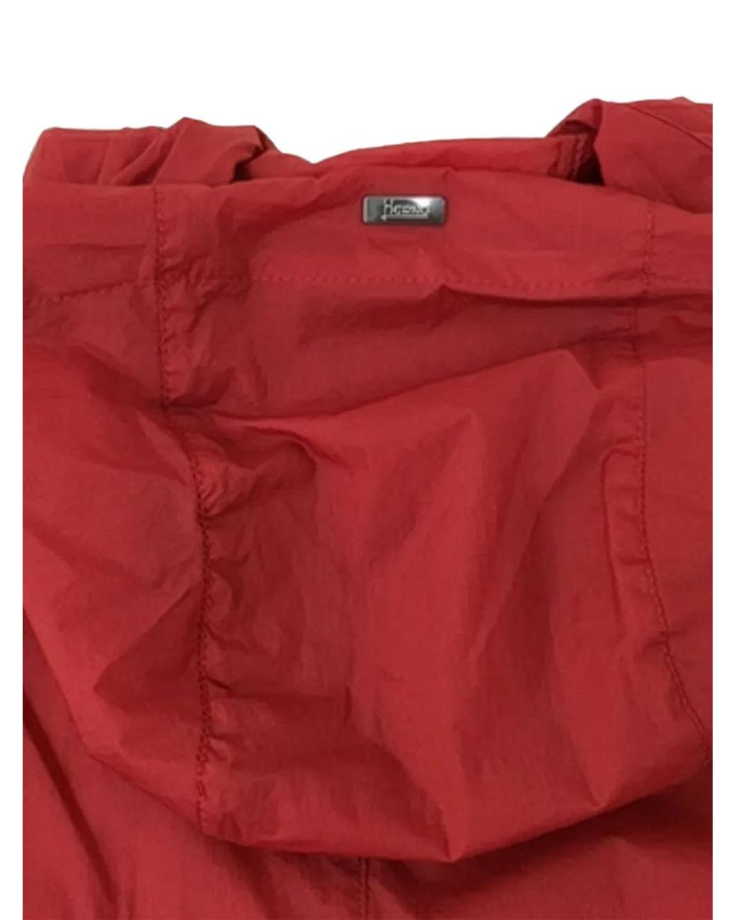 Herno Red Hooded Zip-Up Jacket for men