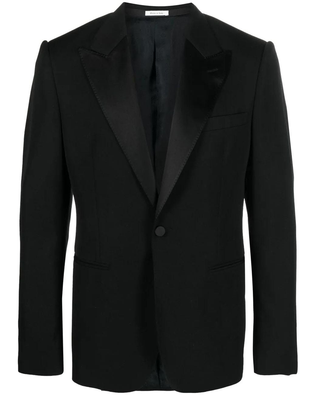 McQueen Black Tailored Single Breasted Jacket for men