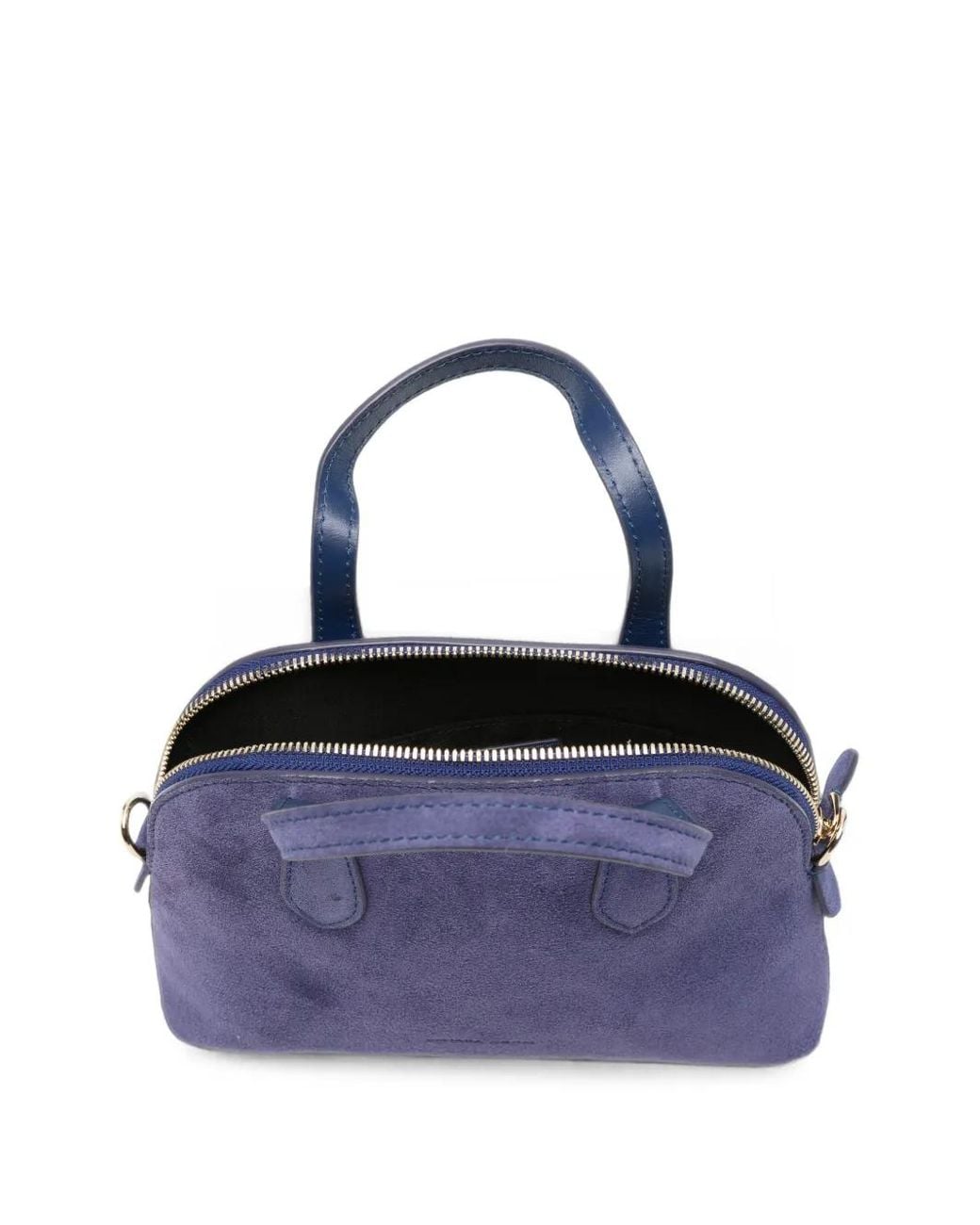 Liviana Conti Purple Suede Top-Handle Tote Bag