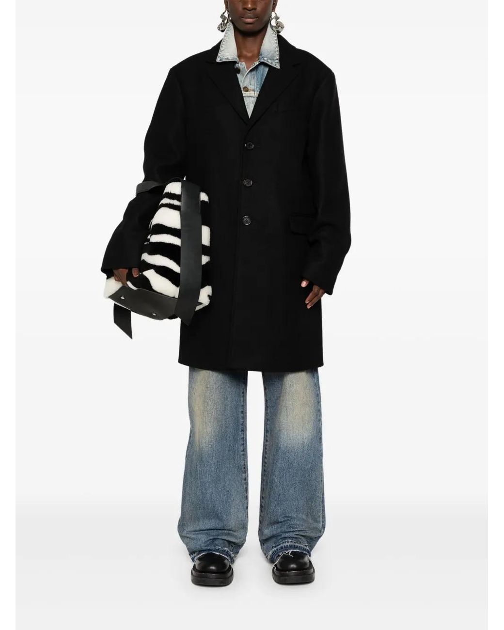 DSquared² Black Single-Breasted Coat