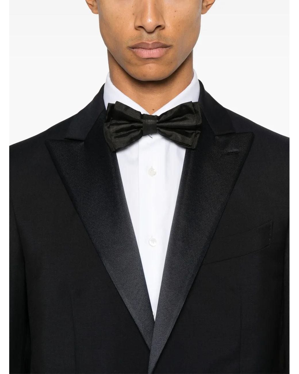 Caruso Black Single-Breasted Suit for men