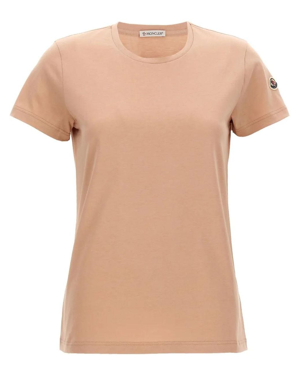 Logo Patch T Shirt Moncler de color Natural