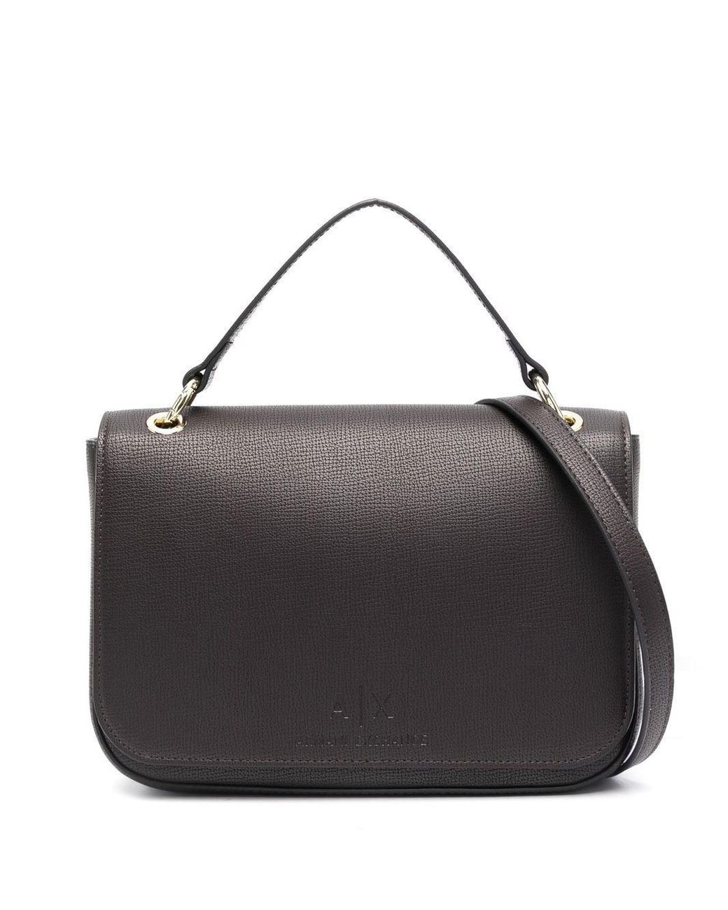 Armani Exchange Faux Leather Cross Body Bag in Black Lyst