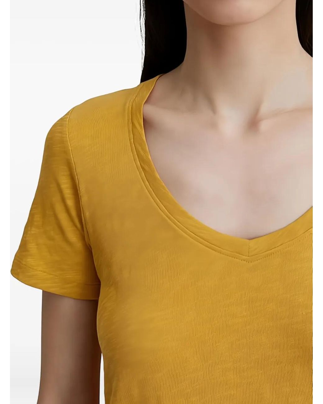 Marc O' Polo Yellow Cotton T-Shirt