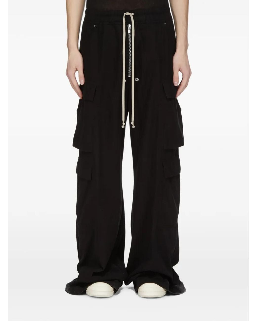 Rick Owens Black Belas Cargo Pants for men
