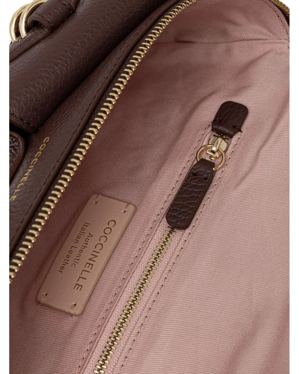 Coccinelle Brown Small Mavery Pocket Grained-Leather Pocke
